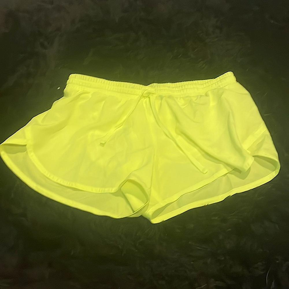 Neon yellow sport shorts